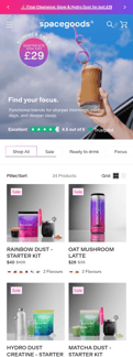 Spacegoods landing page mobile screenshot