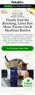Petlab Co landing page mobile screenshot