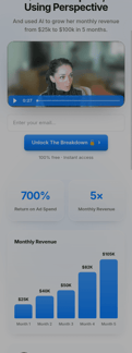 Perspective landing page mobile screenshot