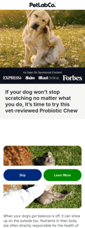 Petlab Co landing page mobile screenshot