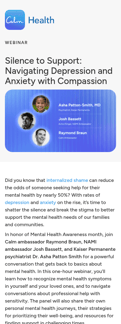 Calm landing page mobile screenshot