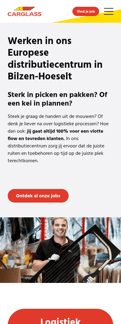 Carglass landing page mobile screenshot