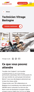 Carglass landing page mobile screenshot