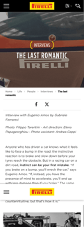 Pirelli landing page mobile screenshot