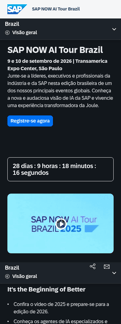Sap landing page mobile screenshot
