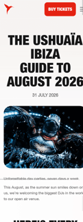 Ushuaia landing page mobile screenshot