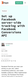 Stape landing page mobile screenshot