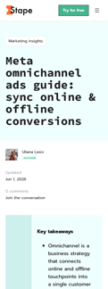 Stape landing page mobile screenshot