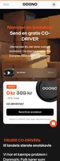 Ooono landing page mobile screenshot