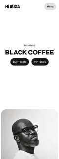 Hi-ibiza landing page mobile screenshot