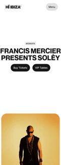 Hi-ibiza landing page mobile screenshot