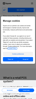 Square landing page mobile screenshot