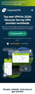 Expressvpn landing page mobile screenshot