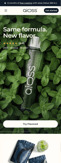 Aioss landing page mobile screenshot