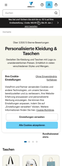 Vistaprint landing page mobile screenshot