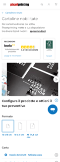 Pixartprinting landing page mobile screenshot