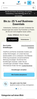 Vistaprint landing page mobile screenshot