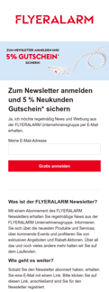 Flyeralarm landing page mobile screenshot