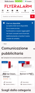 Flyeralarm landing page mobile screenshot