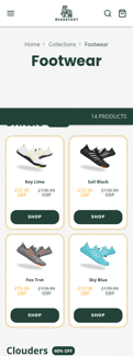 Bearefoot landing page mobile screenshot