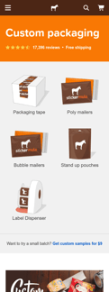 Sticker mule landing page mobile screenshot