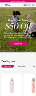 Simple Modern landing page mobile screenshot