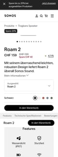 Sonos landing page mobile screenshot