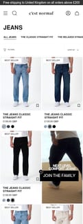C'est Normal landing page mobile screenshot
