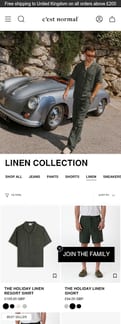 C'est Normal landing page mobile screenshot
