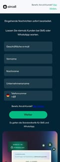 Aircall landing page mobile screenshot