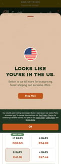 Dr. Squatch landing page mobile screenshot