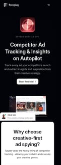 foreplay.co landing page mobile screenshot
