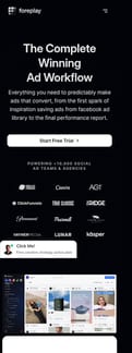 foreplay.co landing page mobile screenshot