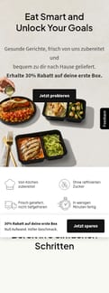 HelloFresh landing page mobile screenshot