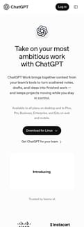 OpenAI landing page mobile screenshot