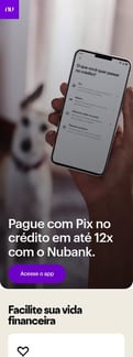 Nubank landing page mobile screenshot