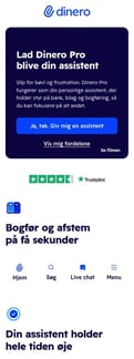 Dinero landing page mobile screenshot