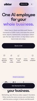 Viktor landing page mobile screenshot
