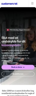 Customer landing page mobile screenshot