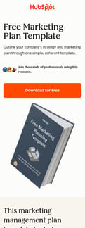 HubSpot landing page mobile screenshot