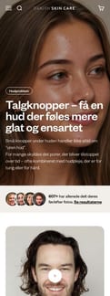 Danishskincare landing page mobile screenshot