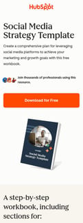 HubSpot landing page mobile screenshot