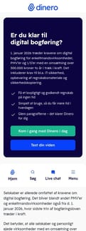 Dinero landing page mobile screenshot