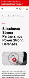 Crowdstrike landing page mobile screenshot