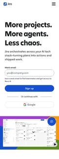 Trello landing page mobile screenshot