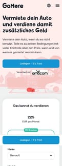 Gomore landing page mobile screenshot