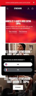 Gymshark landing page mobile screenshot
