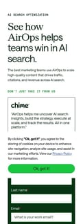 Airops landing page mobile screenshot