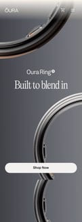 ŌURA landing page mobile screenshot