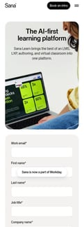 Sanalabs landing page mobile screenshot